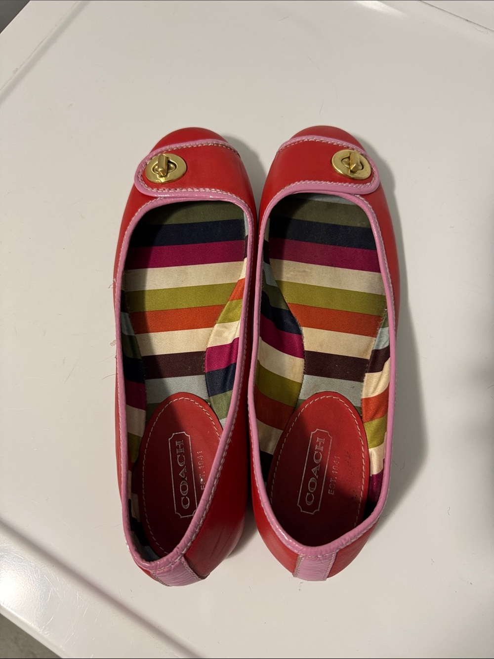 Coach legacy turnlock flats